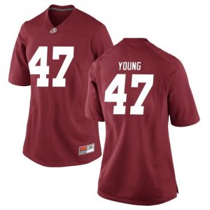 Women's Alabama Crimson Tide #9 Byron Young Crimson Replica NCAA College Football Jersey 2403NDRA6